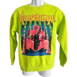 NEW Goosebumps Unisex Sweatshirt Fleece Women M Men XS Neon Green Marionette *Rd